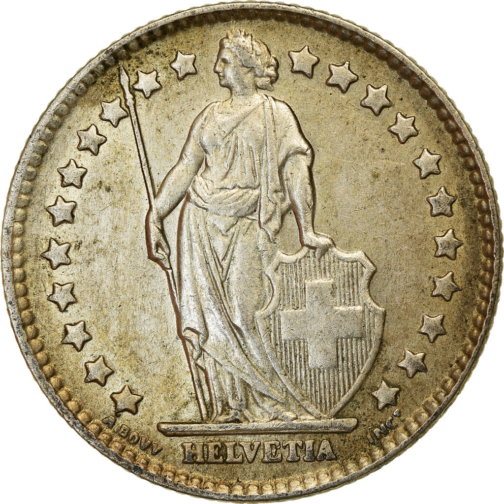 Coin, Switzerland, Franc, 1962, Bern, EF(40-45), Silver, KM:24