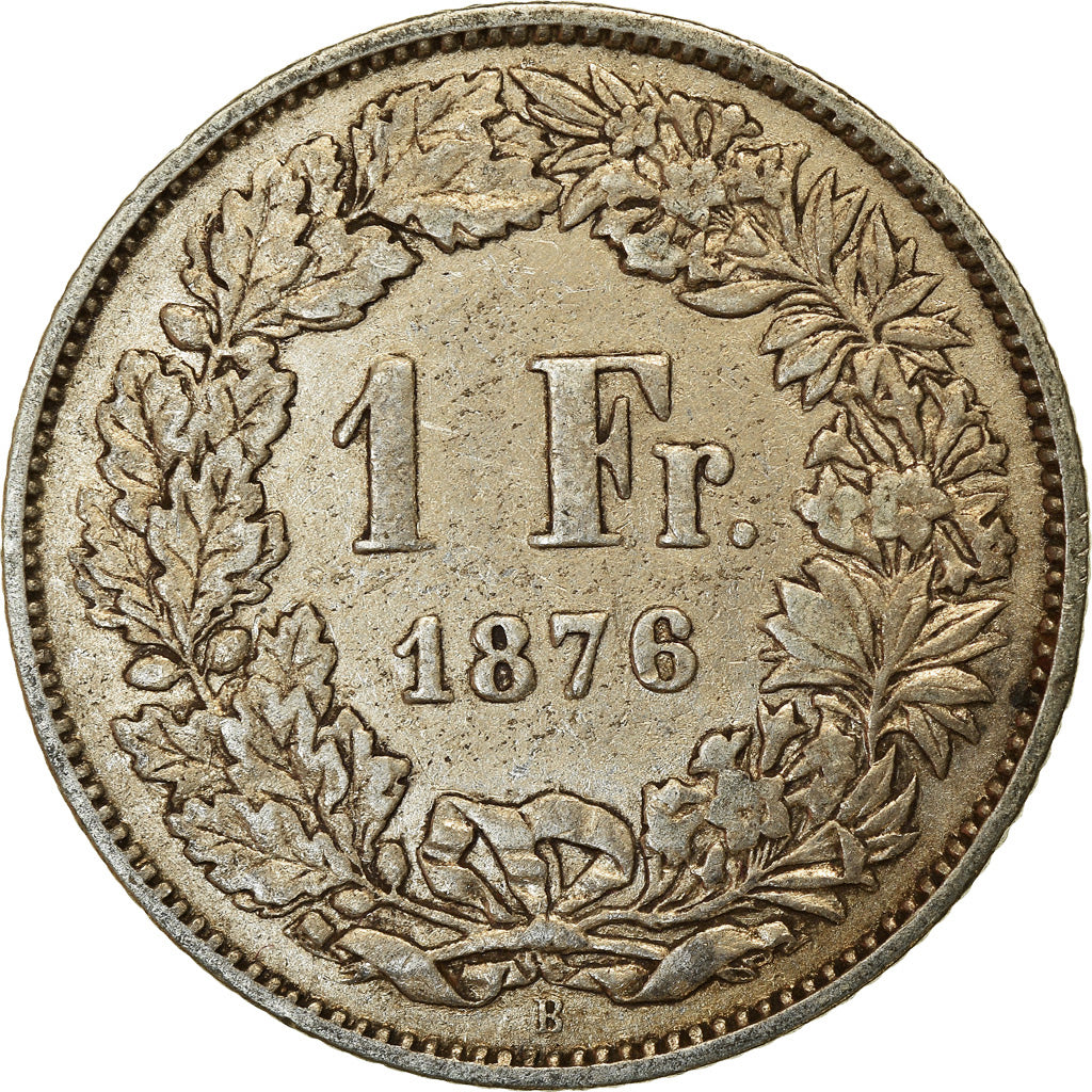 Münze, Schweiz, Franc, 1876, Bern, SS, Silber, KM:24