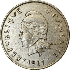 Coin, New Hebrides, 20 Francs, 1967, Paris, EF(40-45), Nickel, KM:3.1