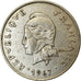 Coin, New Hebrides, 20 Francs, 1967, Paris, EF(40-45), Nickel, KM:3.1