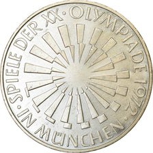 Monnaie, République fédérale allemande, 10 Mark, 1972, Munich, SUP, Argent
