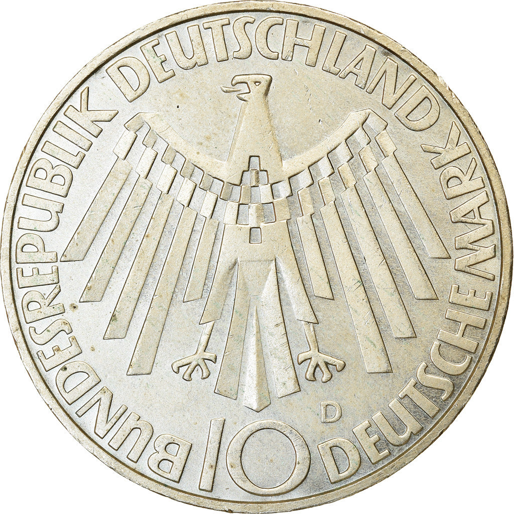 Moneta, GERMANIA - REPUBBLICA FEDERALE, 10 Mark, 1972, Munich, SPL-, Argento