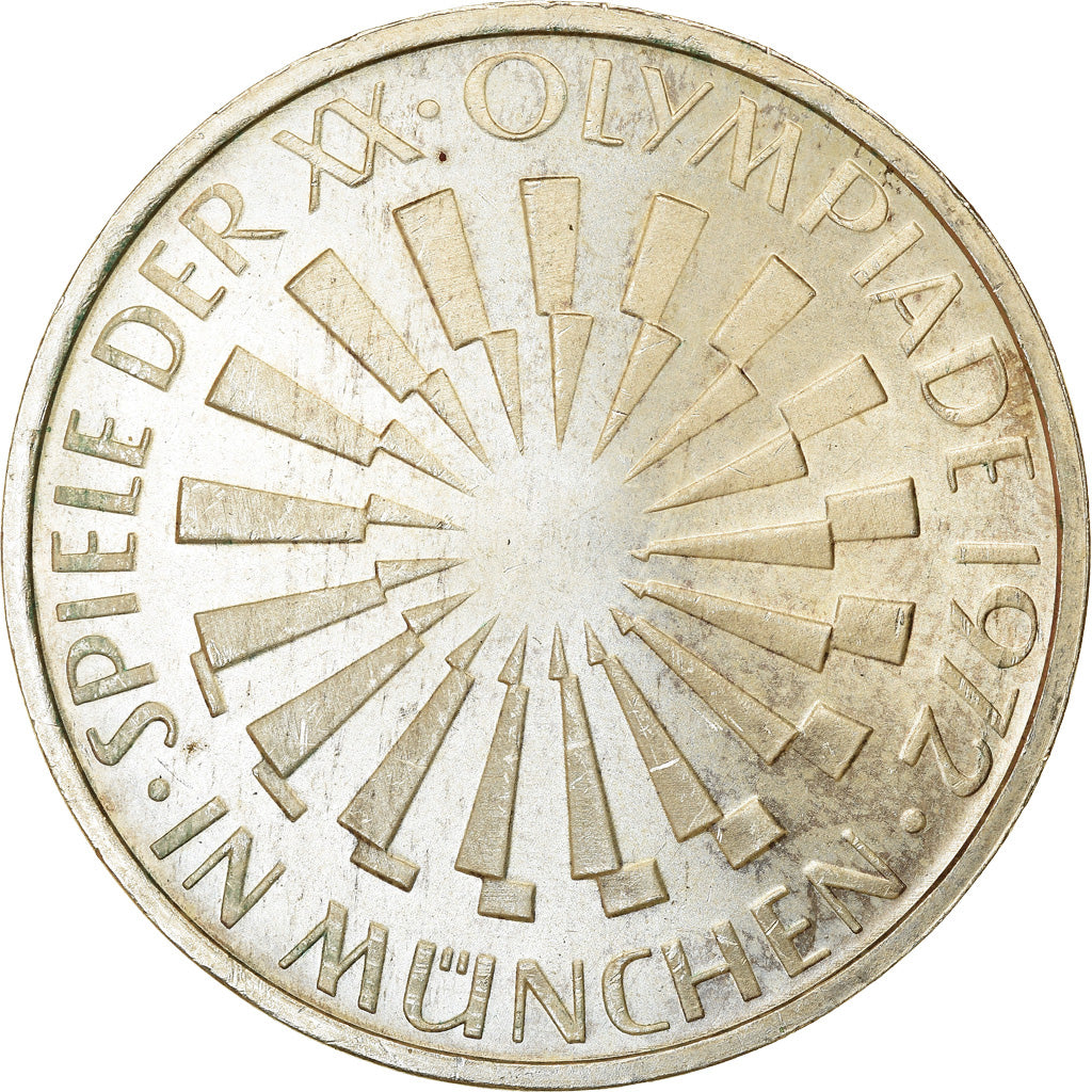 Münze, Bundesrepublik Deutschland, 10 Mark, 1972, Stuttgart, SS, Silber, KM:130