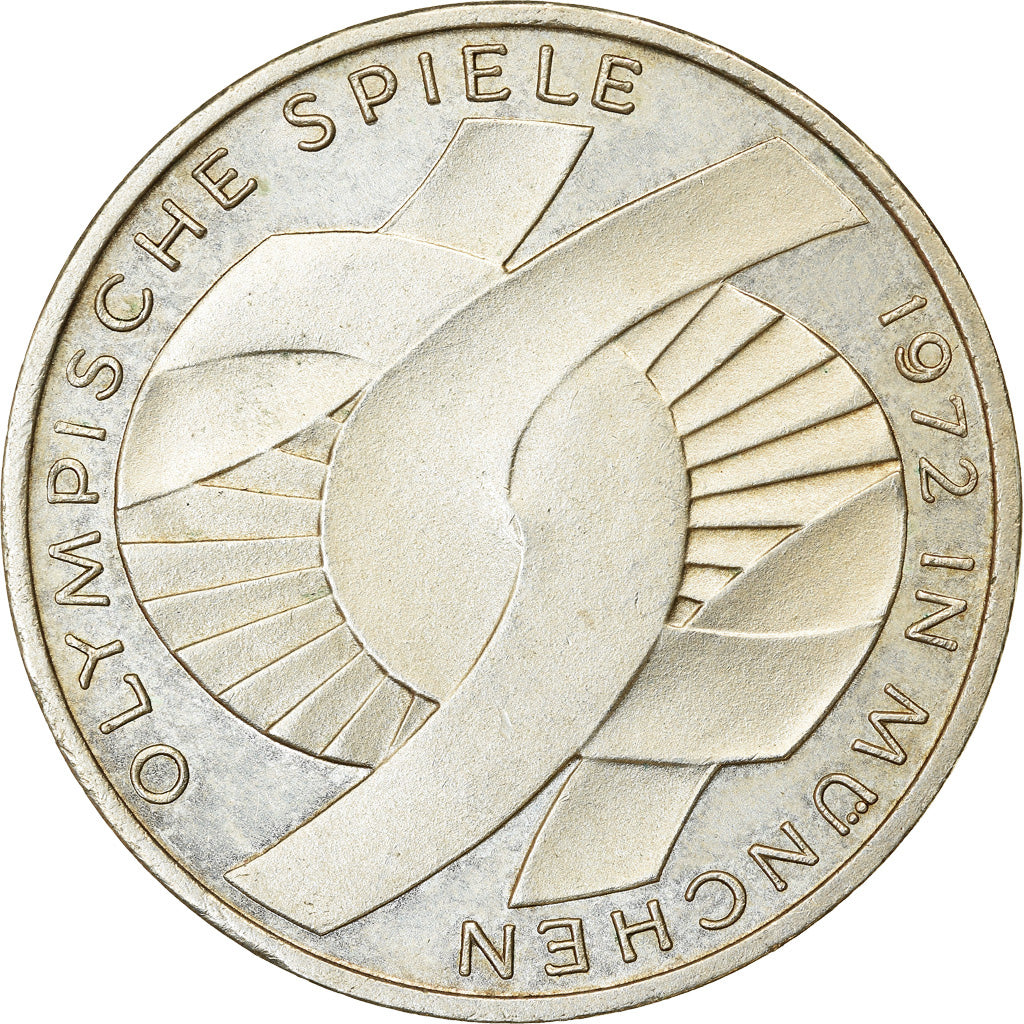 Moneda, ALEMANIA - REPÚBLICA FEDERAL, 10 Mark, 1972, Hamburg, MBC, Plata