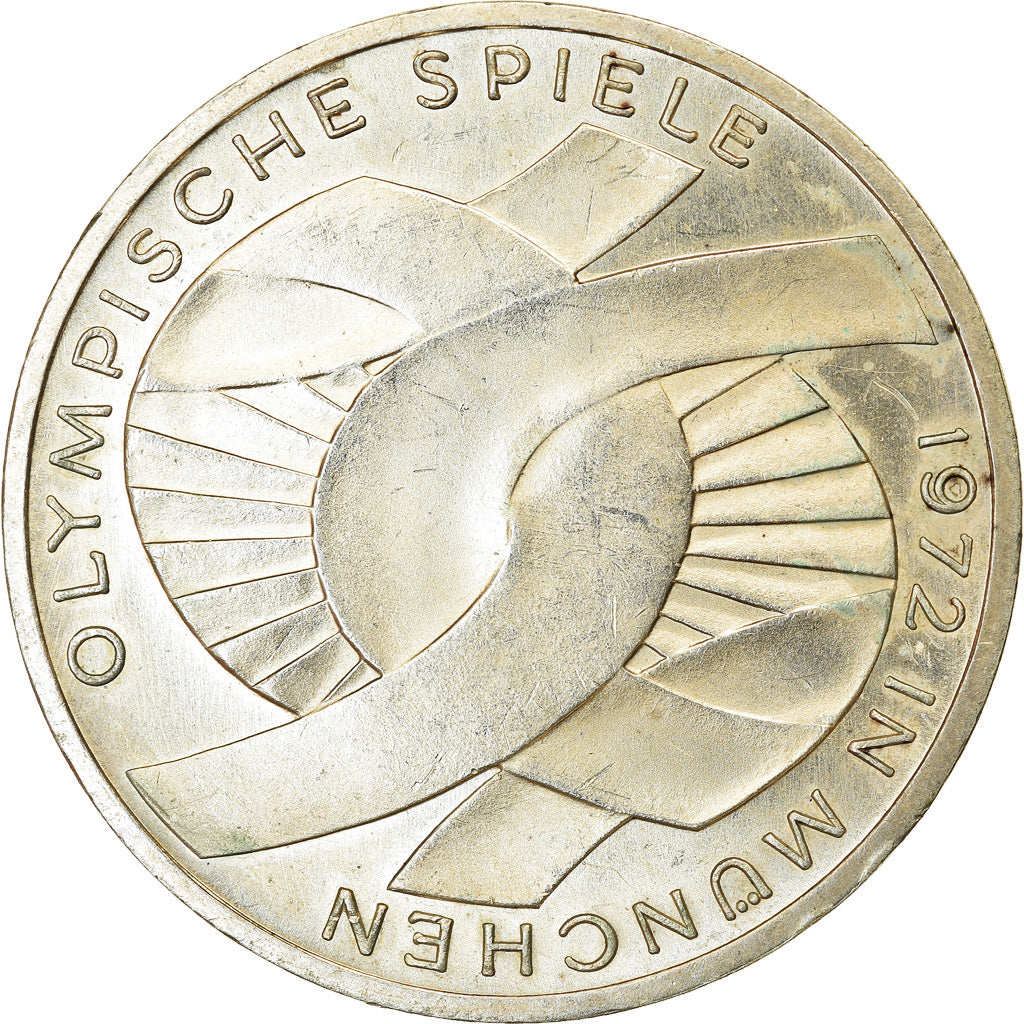 Moneta, Niemcy - RFN, 10 Mark, 1972, Karlsruhe, EF(40-45), Srebro, KM:131