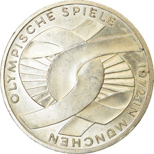 Monnaie, République fédérale allemande, 10 Mark, 1972, Karlsruhe, TTB