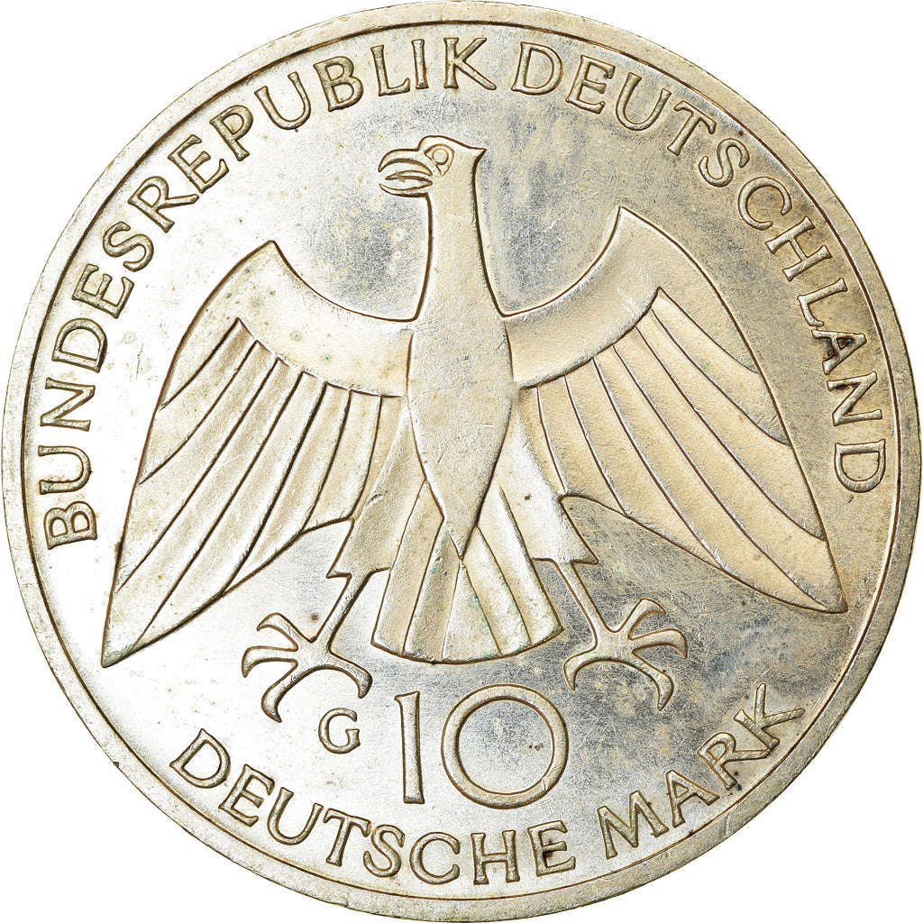 Moneta, Niemcy - RFN, 10 Mark, 1972, Karlsruhe, EF(40-45), Srebro, KM:131