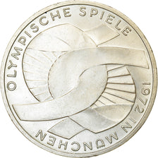 Coin, GERMANY - FEDERAL REPUBLIC, 10 Mark, 1972, Stuttgart, AU(55-58), Silver