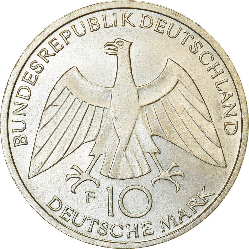Coin, GERMANY - FEDERAL REPUBLIC, 10 Mark, 1972, Stuttgart, AU(55-58), Silver