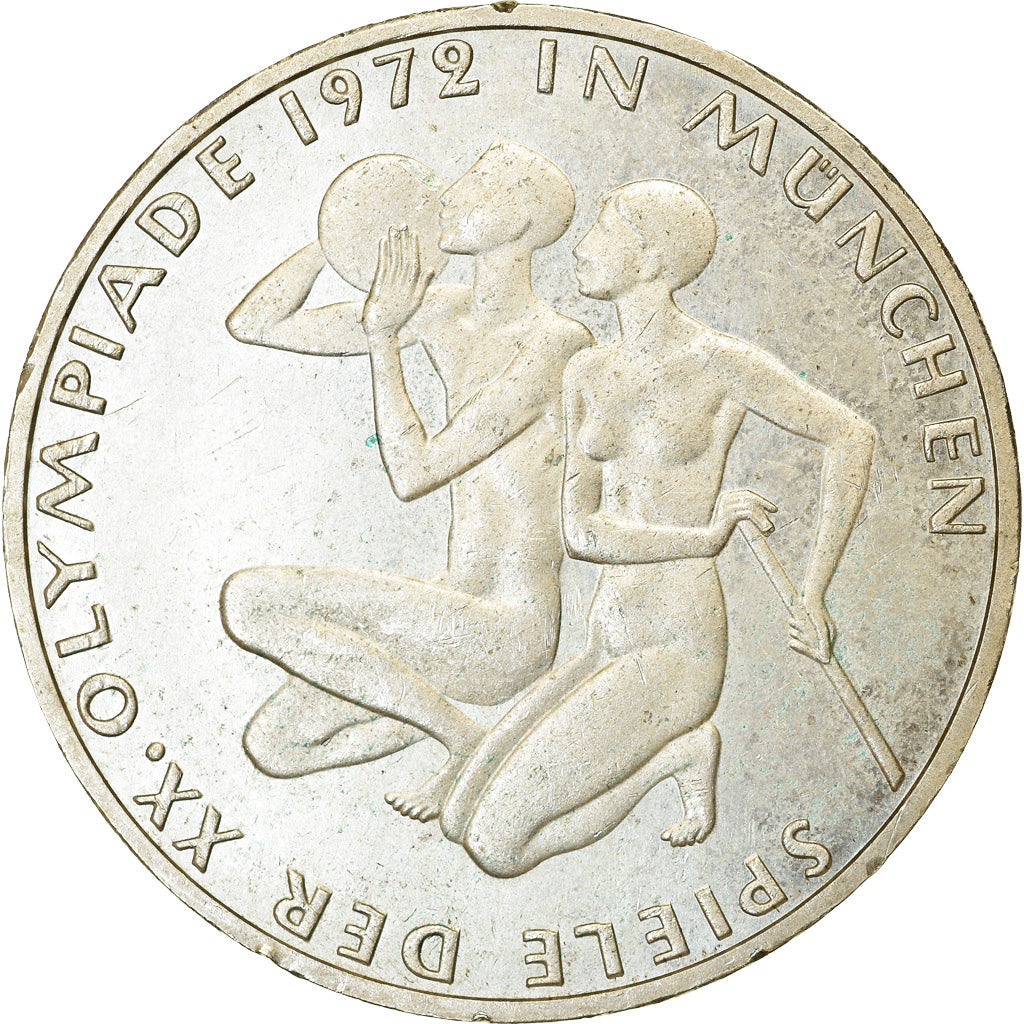 Moneta, GERMANIA - REPUBBLICA FEDERALE, 10 Mark, 1972, Hamburg, SPL-, Argento