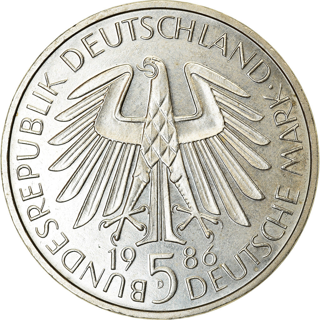 Coin, GERMANY - FEDERAL REPUBLIC, 5 Mark, 1986, Munich, Germany, AU(55-58)