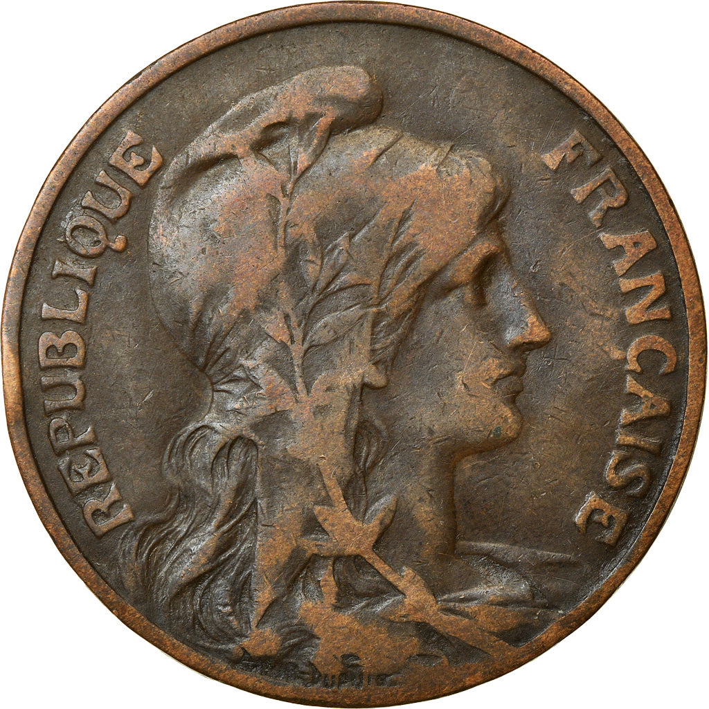 Munten, Frankrijk, Dupuis, 10 Centimes, 1908, Paris, FR+, Bronze, KM:843