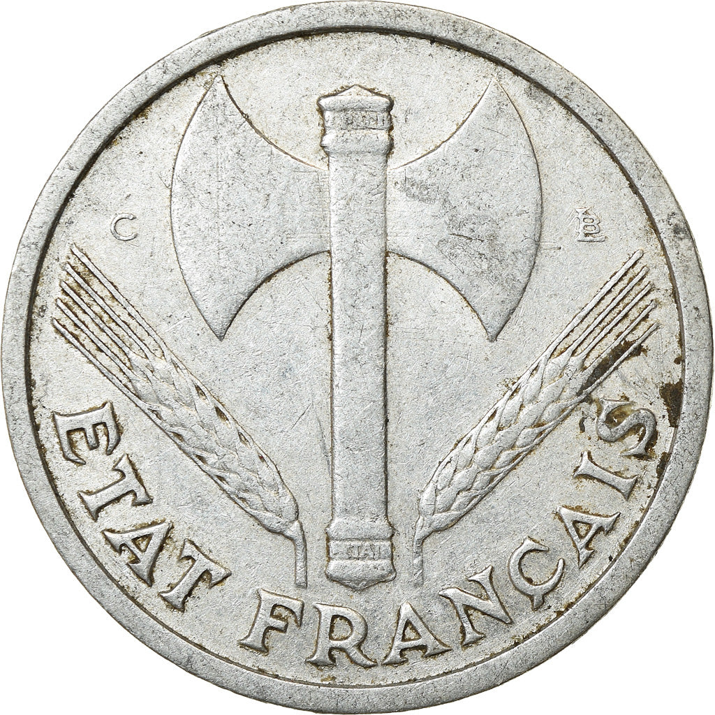 Coin, France, Bazor, Franc, 1944, Castelsarrasin, EF(40-45), Aluminum, KM:902.3