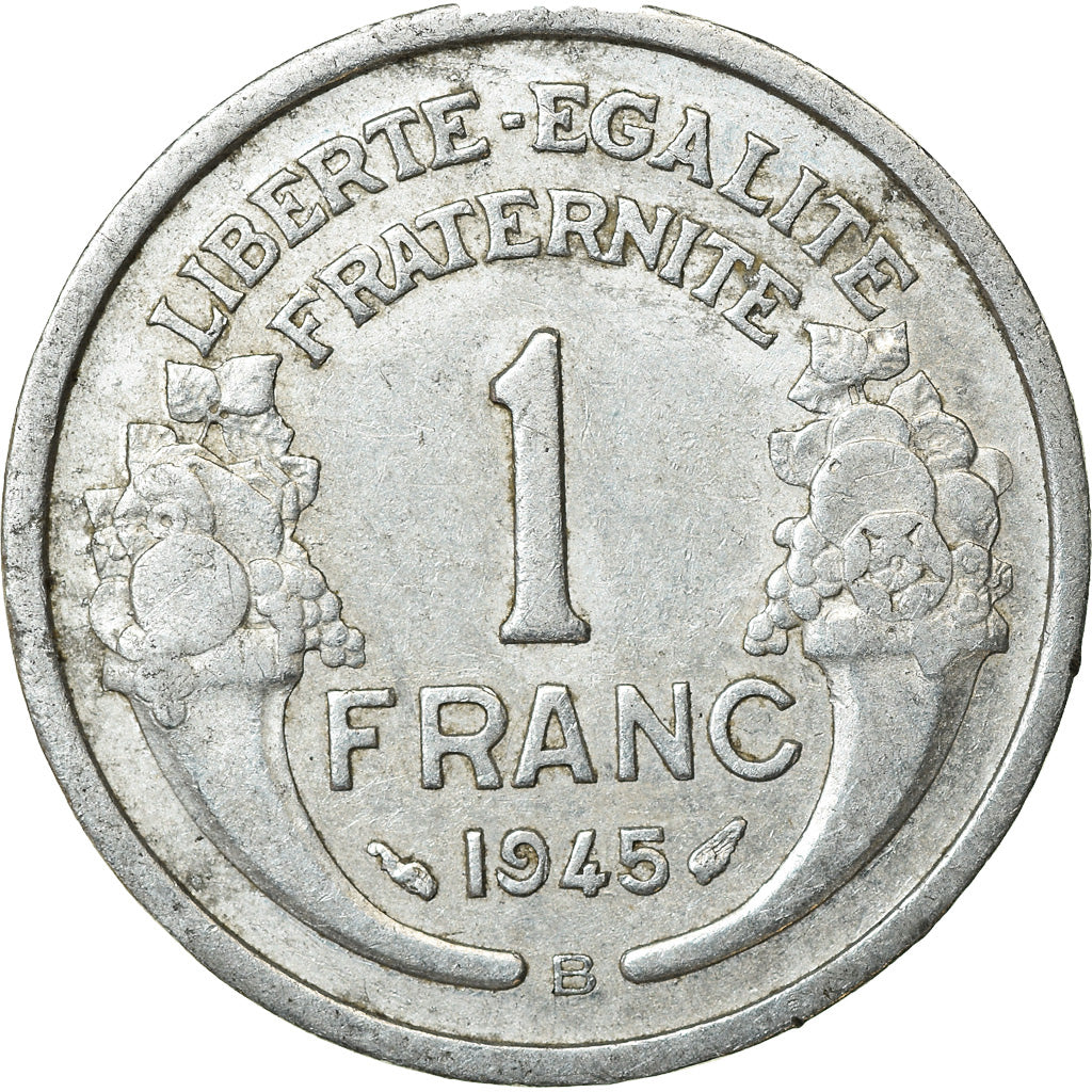 Monnaie, France, Morlon, Franc, 1945, Beaumont - Le Roger, TTB, Aluminium