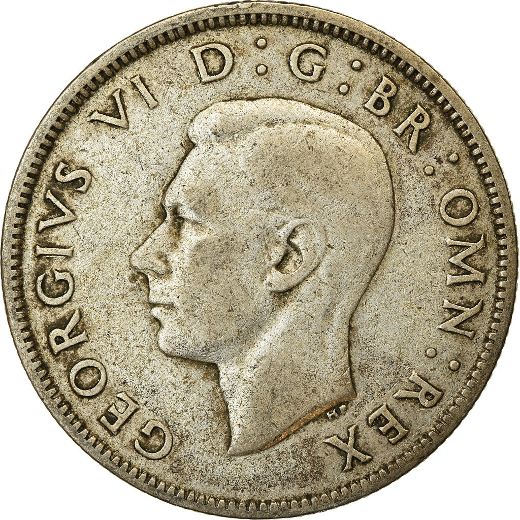 Moneda, Gran Bretaña, George VI, Florin, Two Shillings, 1944, BC+, Plata