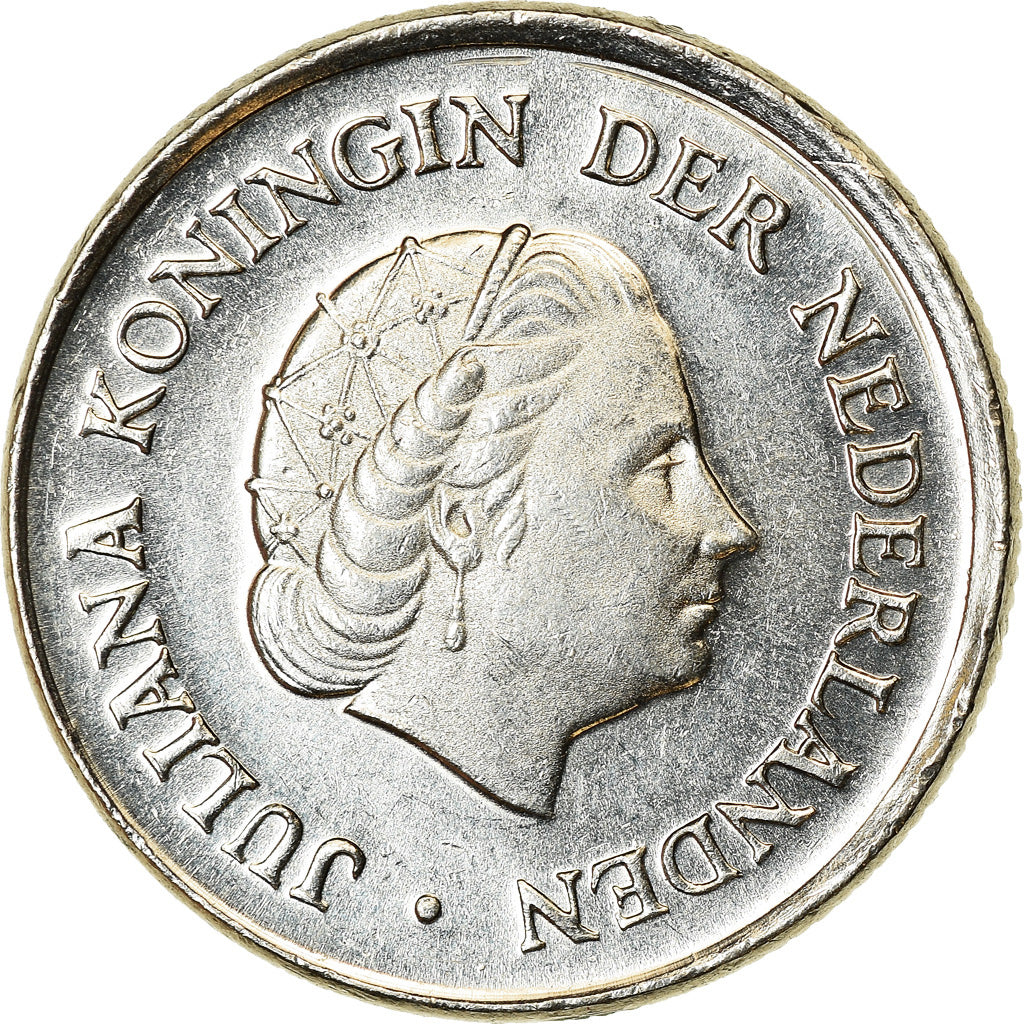 Münze, Niederlande, Juliana, 25 Cents, 1977, SS, Nickel, KM:183