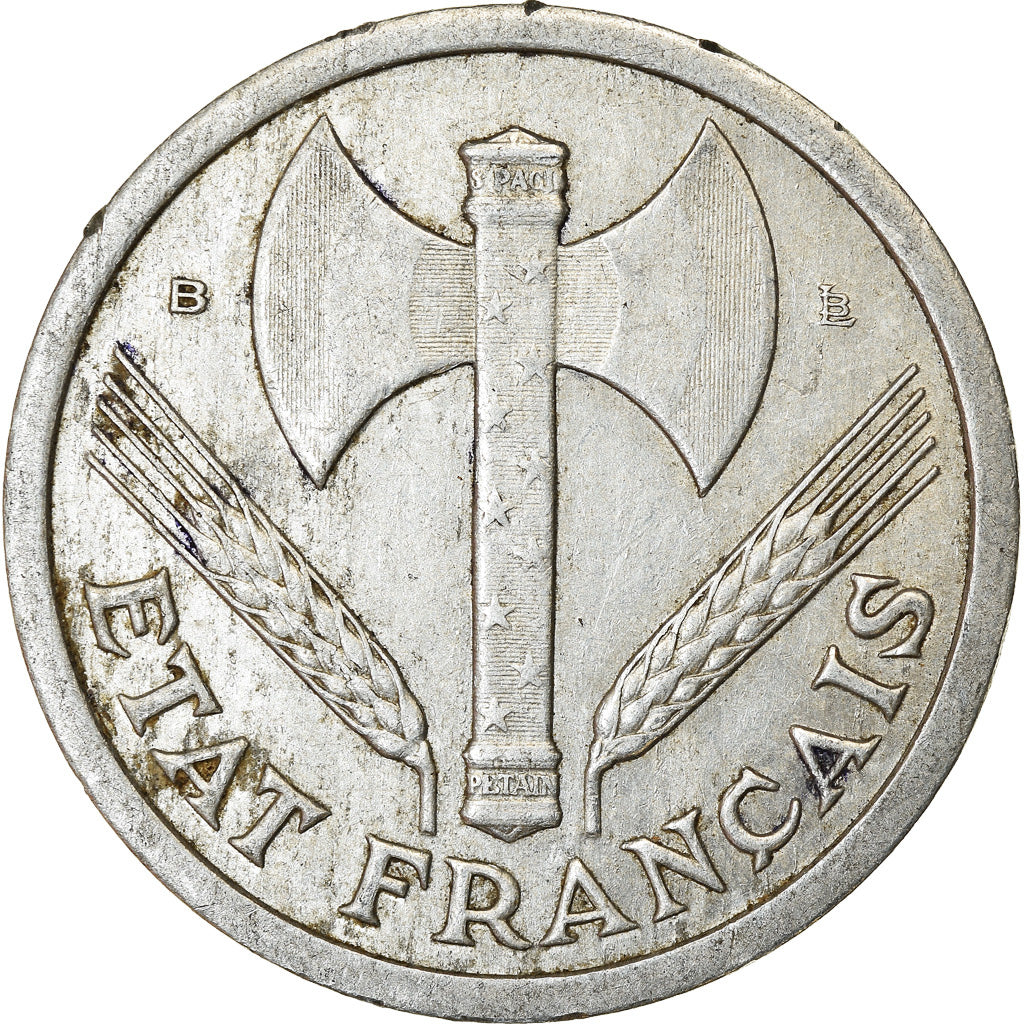 Coin, France, Bazor, 2 Francs, 1944, Beaumont - Le Roger, EF(40-45), Aluminum
