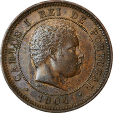 Coin, Portugal, Carlos I, 5 Reis, 1904, EF(40-45), Bronze, KM:530