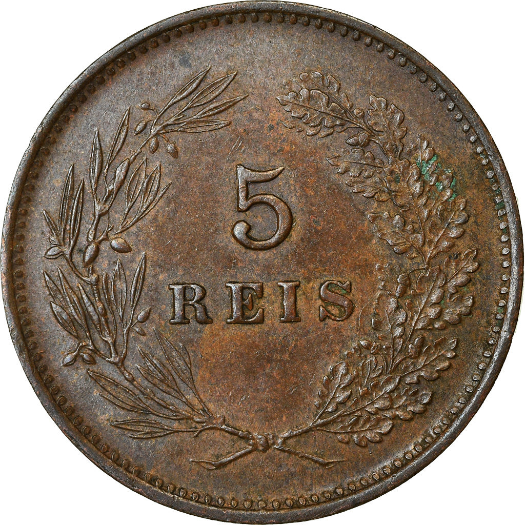 Coin, Portugal, Carlos I, 5 Reis, 1904, EF(40-45), Bronze, KM:530