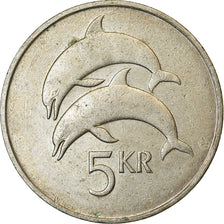 Coin, Iceland, 5 Kronur, 1984, EF(40-45), Copper-nickel, KM:28