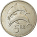 Coin, Iceland, 5 Kronur, 1984, EF(40-45), Copper-nickel, KM:28