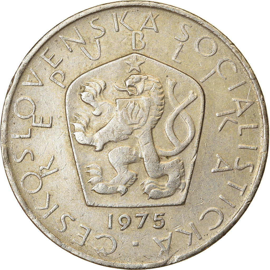 Coin, Czechoslovakia, 5 Korun, 1975, EF(40-45), Copper-nickel, KM:60
