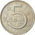 Moneta, Czechosłowacja, 5 Korun, 1975, EF(40-45), Miedź-Nikiel, KM:60
