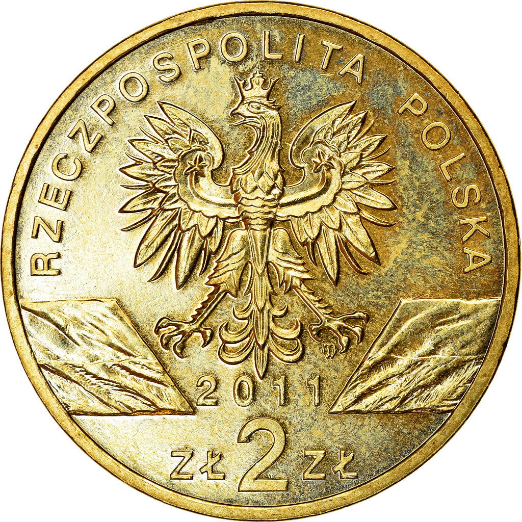 Coin, Poland, 2 Zlote, 2011, Warsaw, EF(40-45), Brass, KM:762