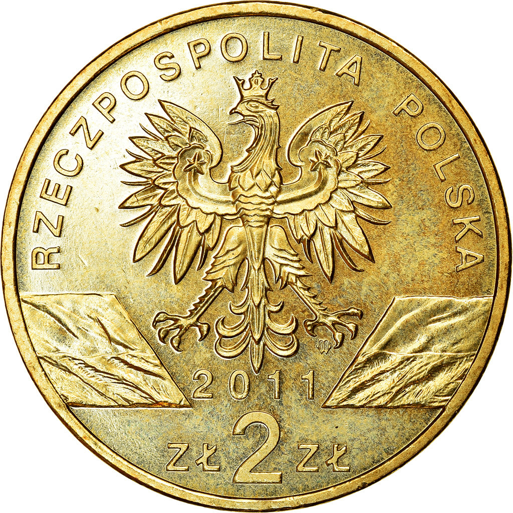 Coin, Poland, 2 Zlote, 2011, Warsaw, EF(40-45), Brass, KM:762