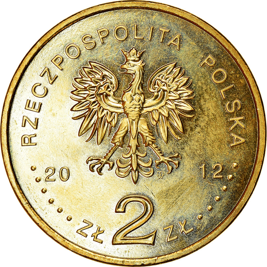 Coin, Poland, 2 Zlote, 2012, Warsaw, EF(40-45), Brass, KM:837