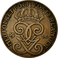 Coin, Sweden, Gustaf V, 2 Öre, 1916, EF(40-45), Bronze, KM:778