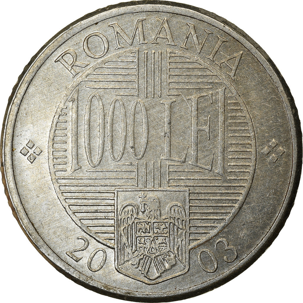 Coin, Romania, 1000 Lei, 2003, EF(40-45), Aluminum, KM:153