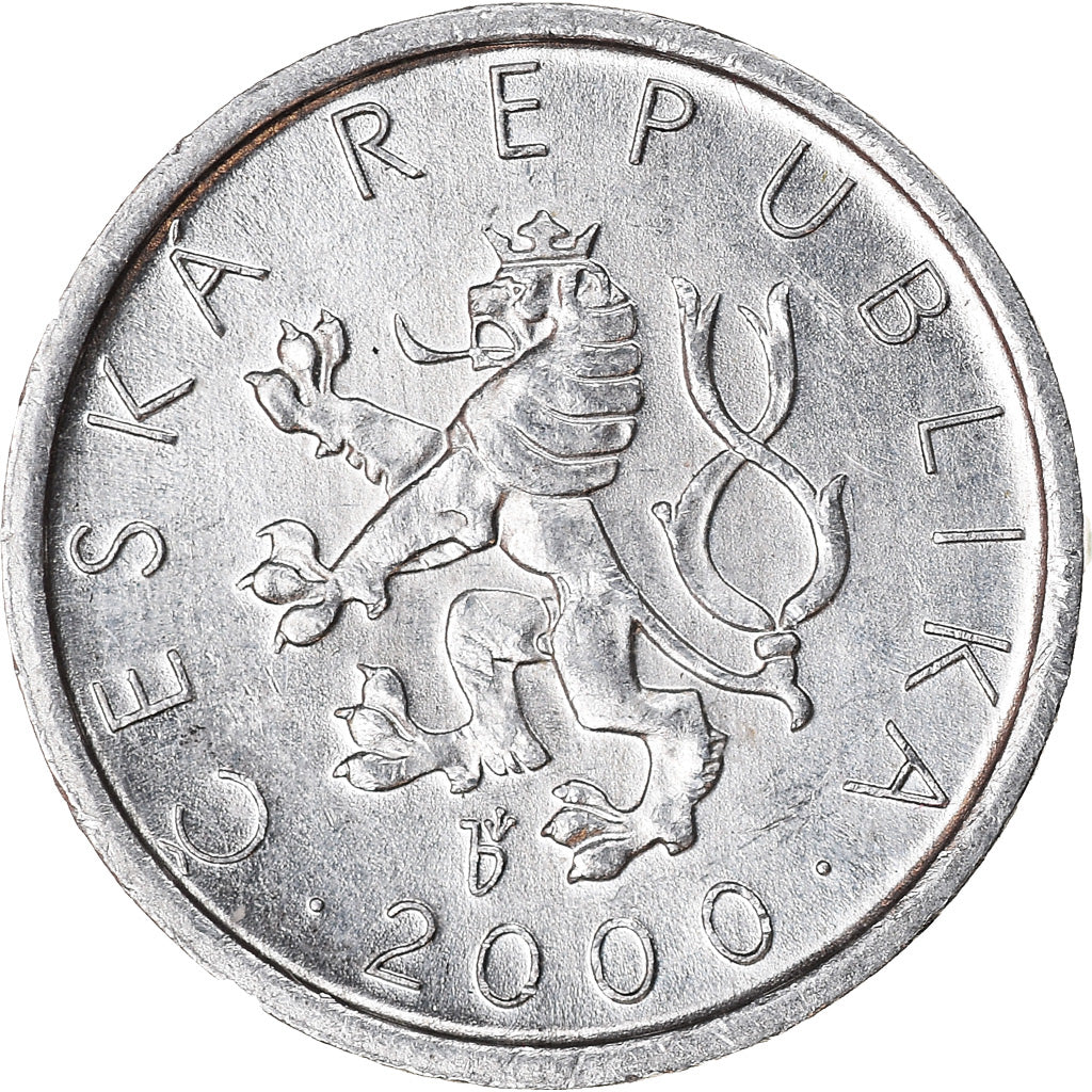 Moneta, Czechy, 10 Haleru, 2000, EF(40-45), Aluminium, KM:6