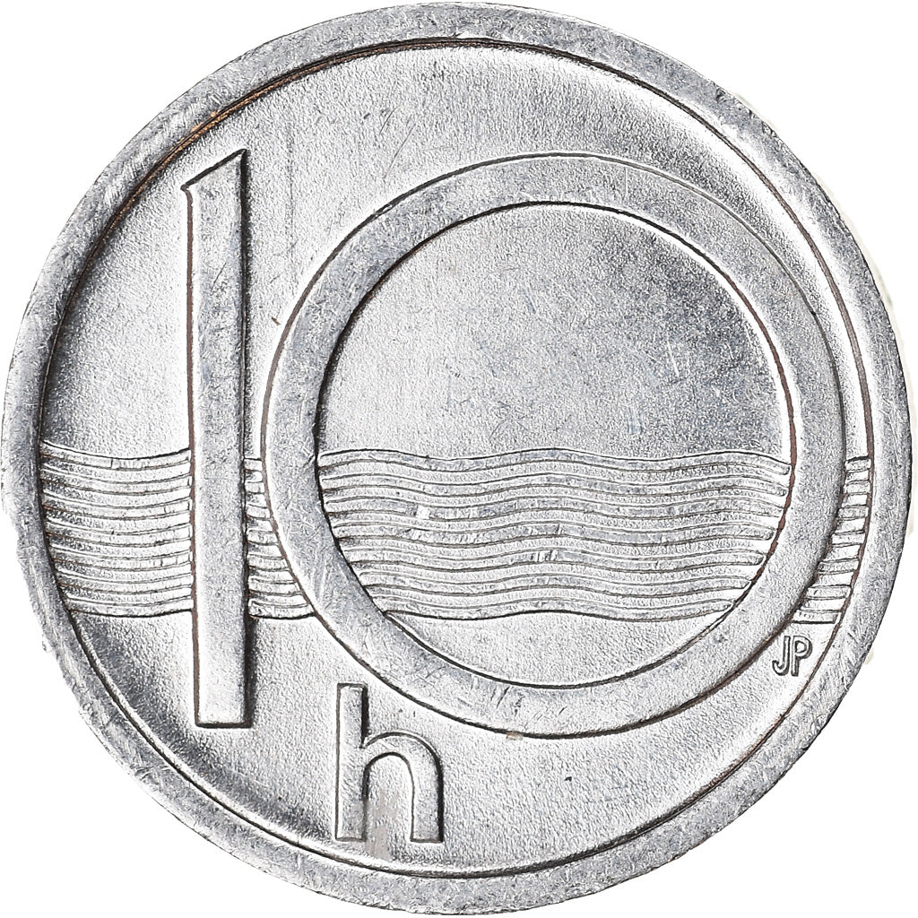 Moneta, Czechy, 10 Haleru, 2000, EF(40-45), Aluminium, KM:6