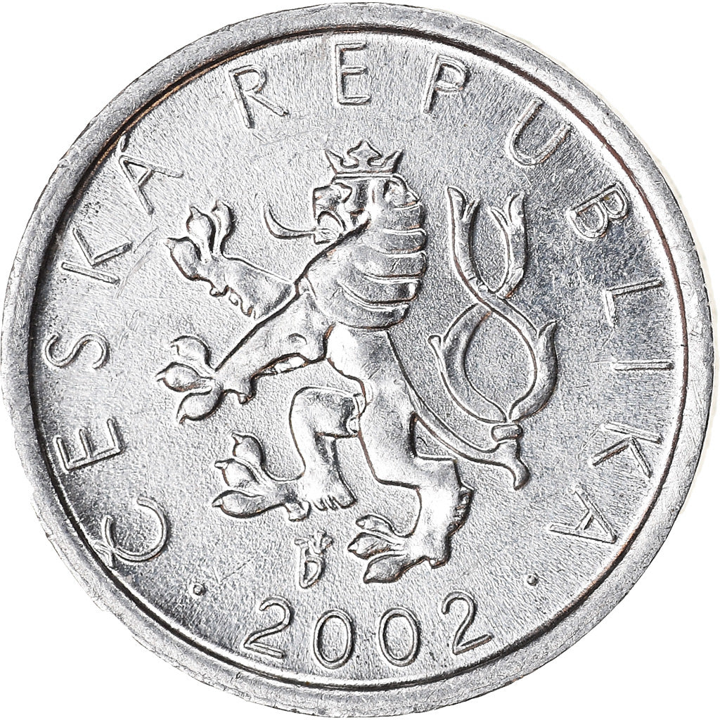 Moneta, Czechy, 10 Haleru, 2002, EF(40-45), Aluminium, KM:6
