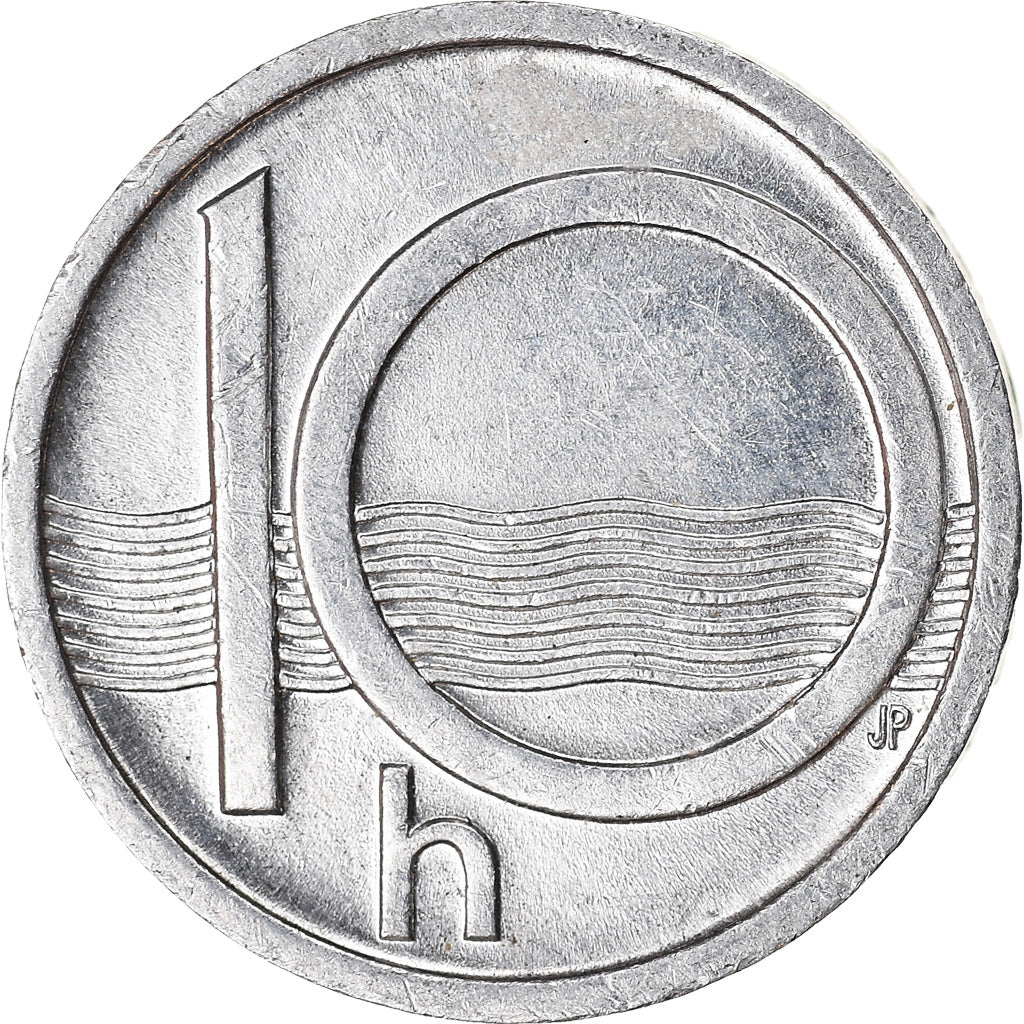 Moneta, Czechy, 10 Haleru, 2002, EF(40-45), Aluminium, KM:6