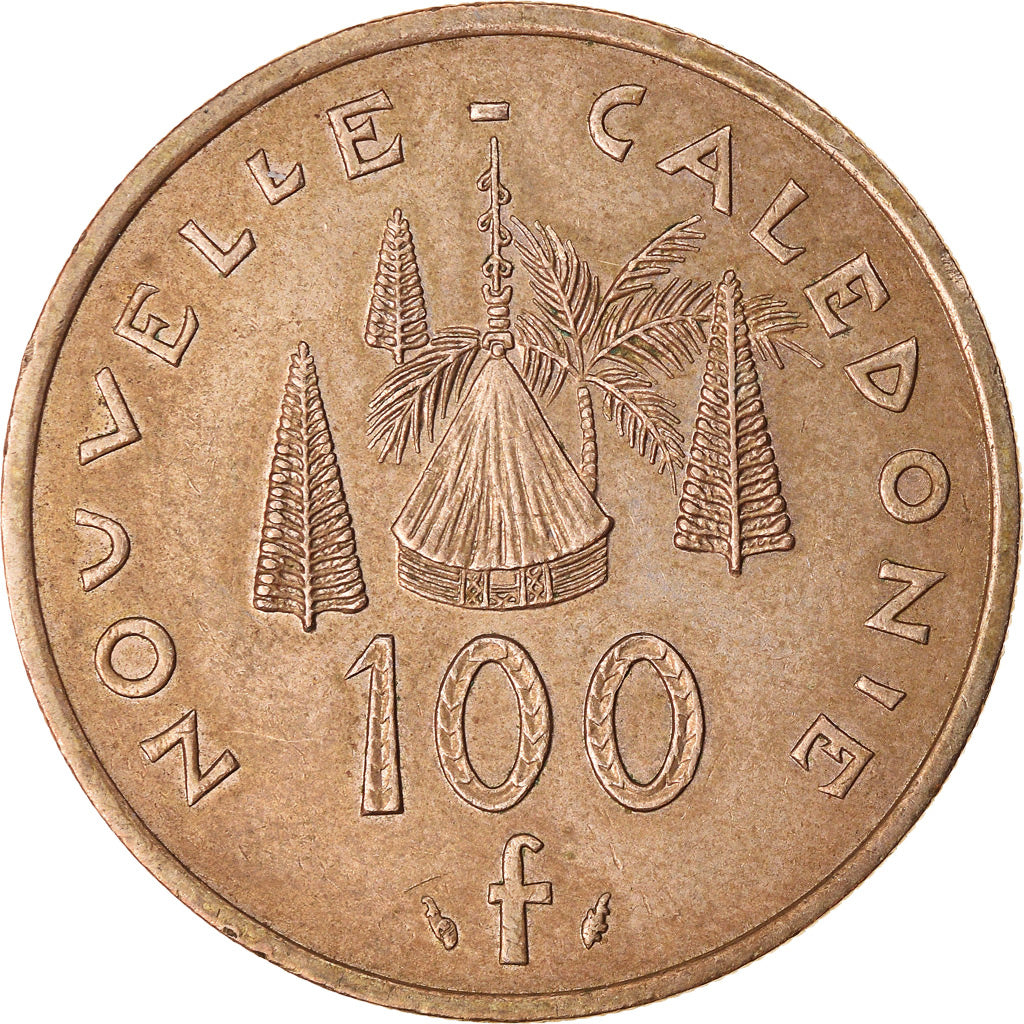 Moneda, Nueva Caledonia, 100 Francs, 1992, Paris, MBC, Níquel - bronce, KM:15