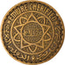 Moneda, Marruecos, Mohammed V, 5 Francs, 1365, Paris, MBC, Aluminio - bronce