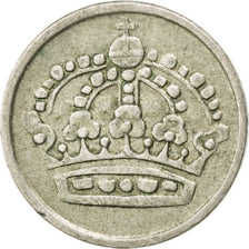 SWEDEN, 10 Ore, 1953, KM #823, EF(40-45), Silver, 15, 1.42