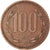 Moneta, Chile, 100 Pesos, 1989, Santiago, EF(40-45), Aluminium-Brąz, KM:226.2