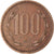 Moneda, Chile, 100 Pesos, 1989, Santiago, MBC, Aluminio - bronce, KM:226.2