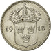 Coin, Sweden, Gustaf V, 10 Öre, 1916, EF(40-45), Silver, KM:780