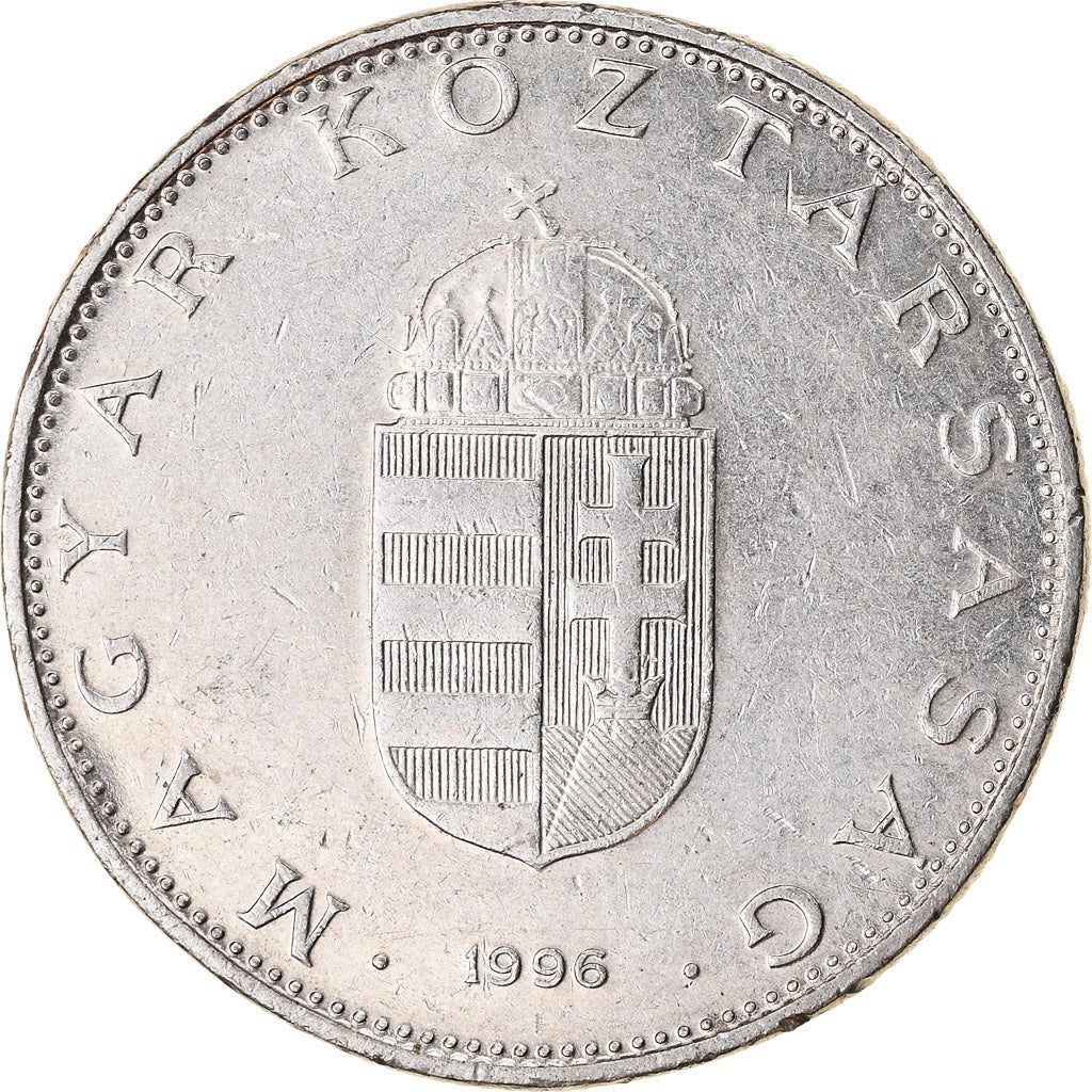 Munten, Hongarije, 10 Forint, 1996, Budapest, ZF, Copper-nickel, KM:695