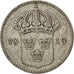 Coin, Sweden, Gustaf V, 10 Öre, 1919, EF(40-45), Silver, KM:780