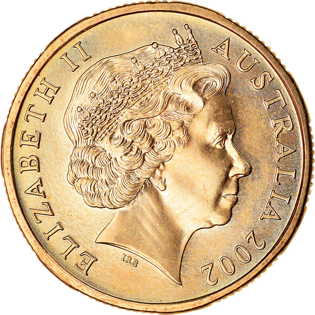 Moneda, Australia, Elizabeth II, Dollar, 2002, Melbourne, EBC+, Aluminio -