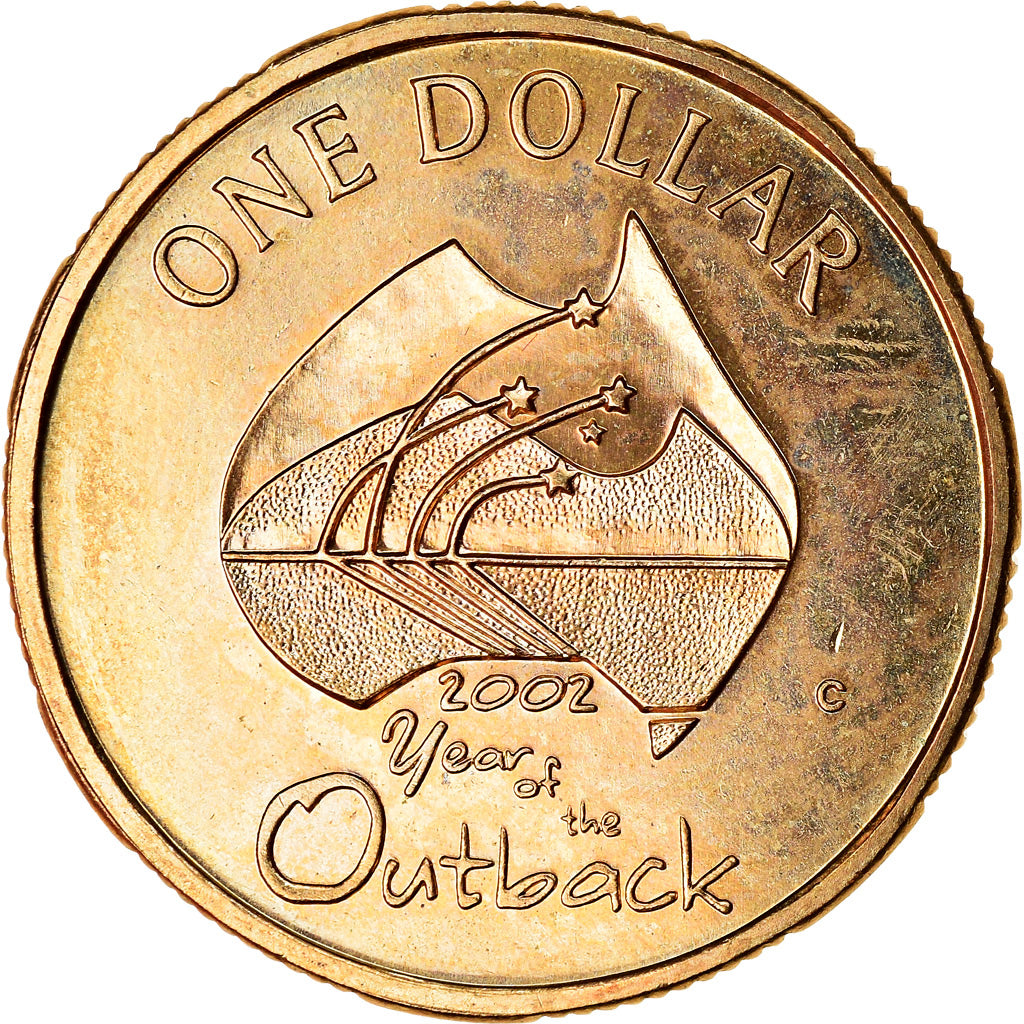 Moneda, Australia, Elizabeth II, Dollar, 2002, Melbourne, EBC+, Aluminio -