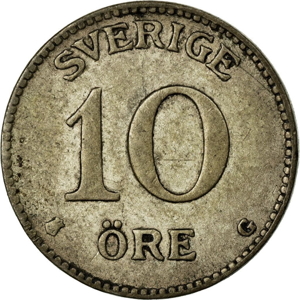 Coin, Sweden, Gustaf V, 10 Öre, 1933, EF(40-45), Silver, KM:780