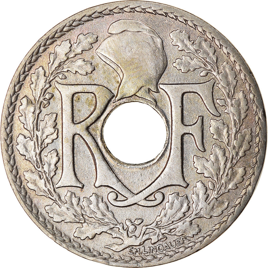 Munten, Frankrijk, Lindauer, 25 Centimes, 1921, ZF, Copper-nickel, KM:867a