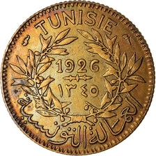 Coin, Tunisia, Anonymous, Franc, 1926, Paris, EF(40-45), Aluminum-Bronze, KM:247