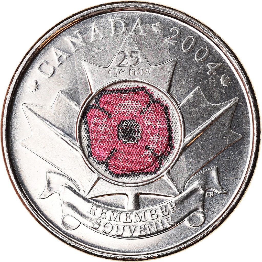 Moneta, Canada, Elizabeth II, 25 Cents, 2004, Royal Canadian Mint, EF(40-45)